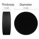 18 Pack Ice Hockey Pucks with 3 Reusable Mesh Bag, Official Regulation, Diameter 3", Thickness 1", 6oz, Black