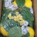 2 Pcs Artificial Lemon Flower Garland Vine, 14 Ft Fake Yellow Lemon Vines Silk Flowers Hanging Floral Garlands Decoration for Room Wall, Flower Themed Party, Wedding Supplies