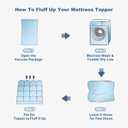 BEDLORE Full Mattress Topper, Thick Pillow Top Pad for Back Pain Relief, Cooling Soft Mattress Cover with Deep Pockets 6-15 inch