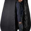 Fotodiox Collapsible Portable Indoor/Outdoor Changing Room - Black, 6'4" Tall, 3'6"x3'6" Base, Pop-up Dressing Tent