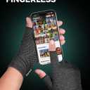 2 Pairs Fingerless Arthritis Compression Gloves for Women & Men - Open Finger Hand Support for Typing, Crafting & Carpal Tunnel Relief Comfort Size L