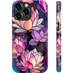 for iPhone 14 Pro Max Case, Cute Floral Aesthetic Cover for Women | Wireless Charging Compatible, Dual-Layer Hard Shell + Silicone, Shockproof Protective Phone Case for Girls