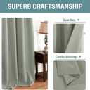 H.VERSAILTEX Ultra Sleep Blackout Room Darkening Curtains for Bedroom, Thermal Insulated Energy Efficient Window Panel Drapes, Grommet Sliding Door Curtain Panel - Light Sage, One Panel, 52'W x 96'L, 1 Panel