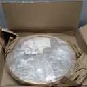 8 Pack 18 Inches Metal Double Floral Hoop Centerpieces with Stand and 38-Yard Paddle Wire Craft Centerpiece Table Decorations Wedding/Baptism/Party/Centerpiece DIY Metal Ring Table Dcor, Gold