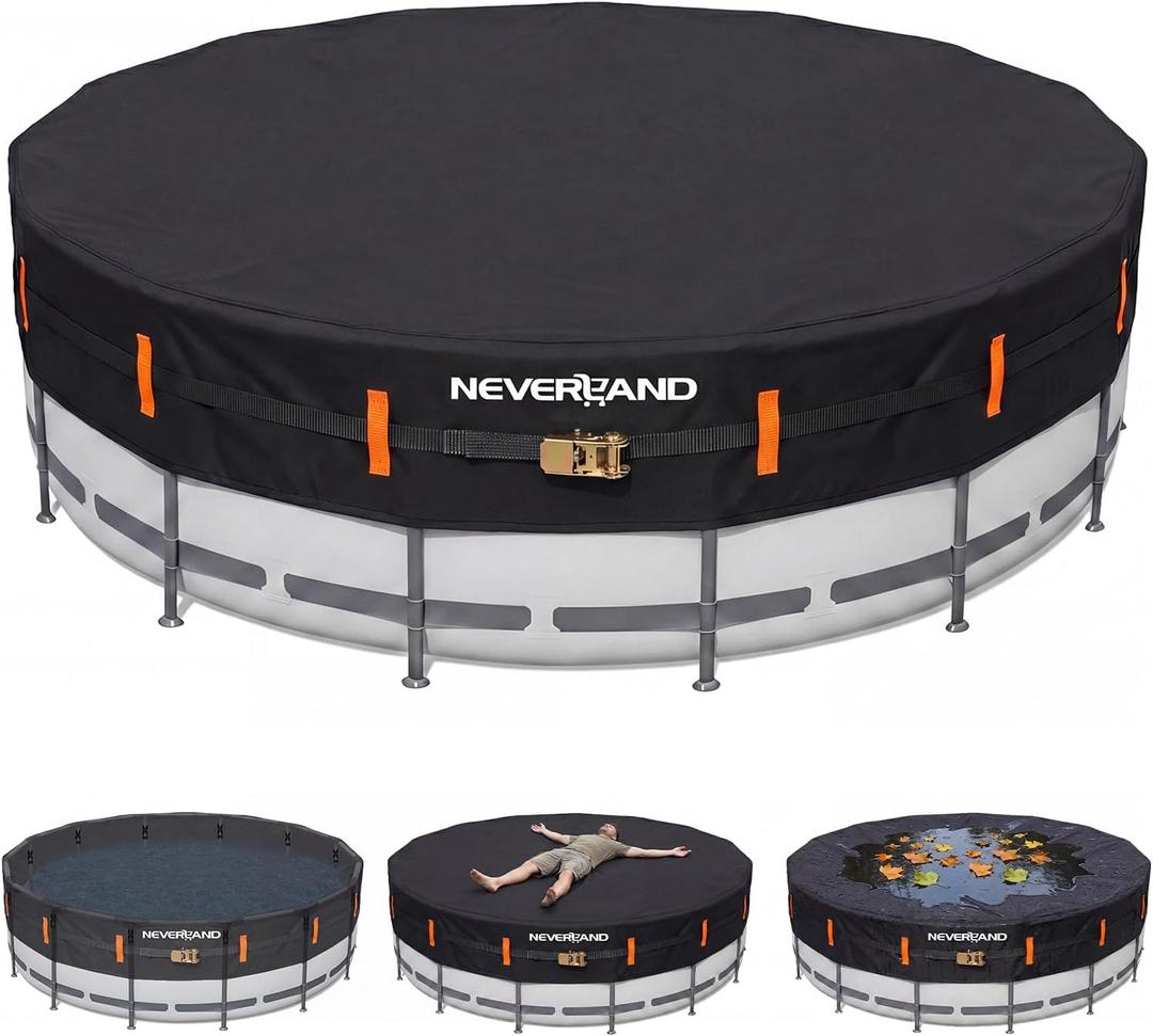 18FT Round Pool Cover, Winter Swimming Pool Cover for Above Ground Pools
