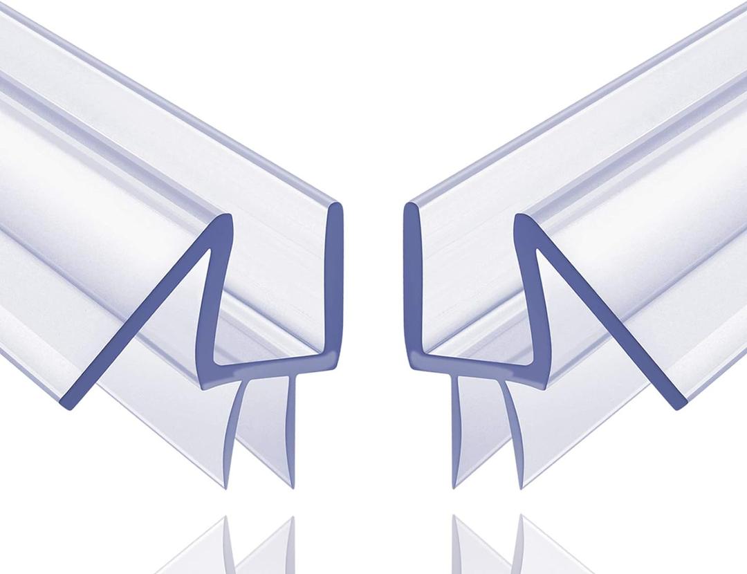 2-Pack Butecare Frameless Shower Door Bottom Seal for Glass Doors  Stop Shower Leaks and Create a Water Barrier (1/2 x 39)