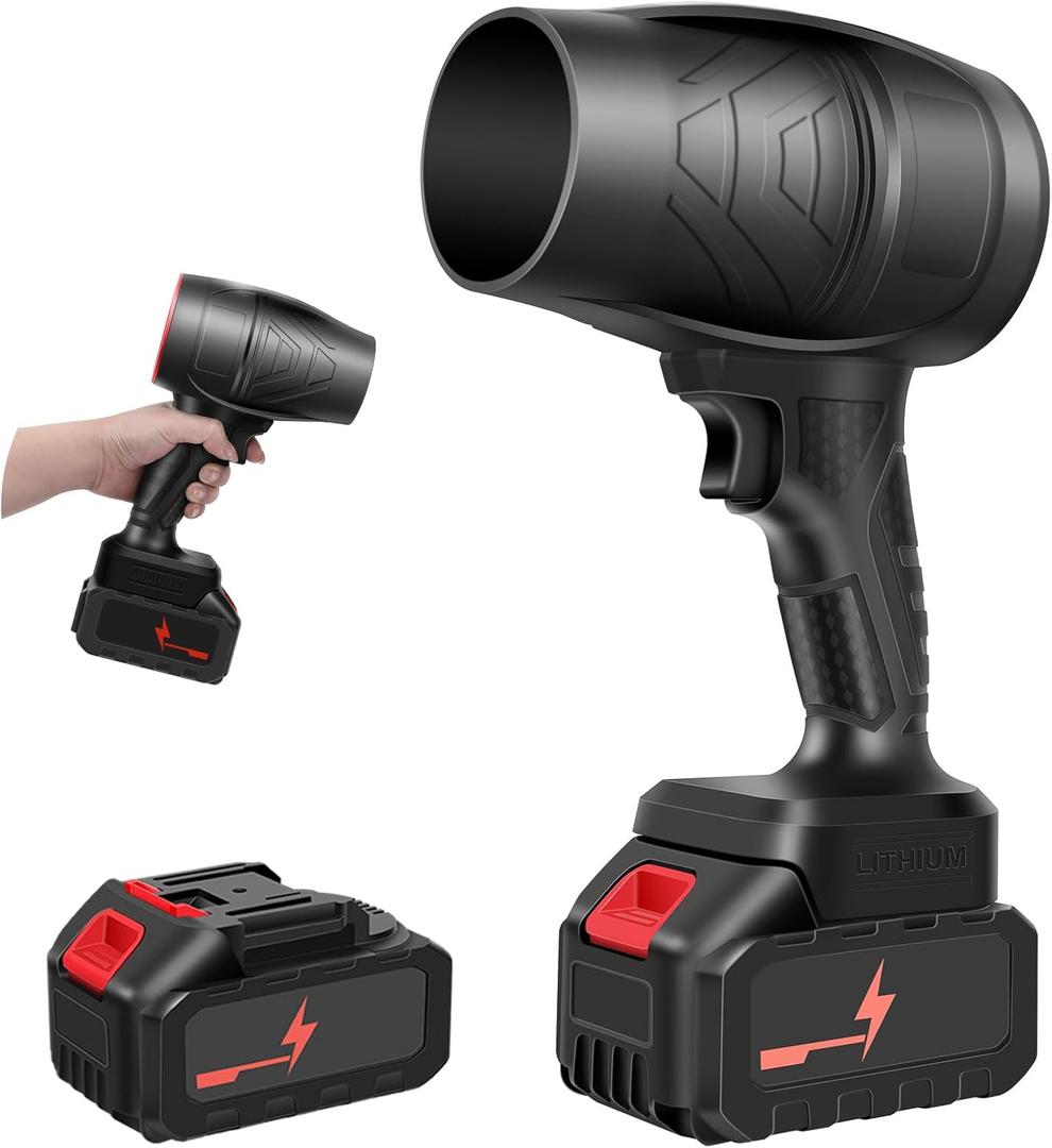 Leaf Blower Cordless, Powerful Handheld Electric Blower with 221V Batteries, Lightweight Leaf Blower for Lawn Care, Patio, Leaves, Snow & Dust Removal (Leaf Blower Cordless)