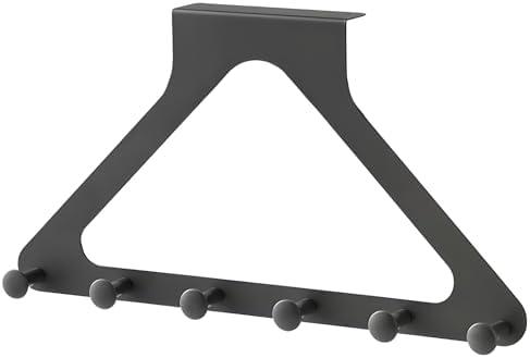 FULANCCY Over The Door Rack for Hanging Clothes, Towel Hooks for Bathroom Over Door Heavy Duty, Over The Door Organizer with Hooks (Gun Grey)2 Pcs