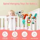 MONSTIME Car Seat Toys for Babies 0-6 Months, Newborn Toys Baby Toy 0-3 Months Stroller Toys, Infant Toy 0-6 Month for Carseat Stroller Crib with Mirror, Rattle, Teether for 0 3 6 9 12 Boys Girls