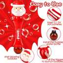 Christmas Santa Bubble Wand Machine for Kids Maker Blower Toys Christmas Basket Stocking Stuffers Birthday Gift Outdoor Indoor Automatic for 3 4 5 6 7 8 + Year Old Toddlers Little Girls Boys