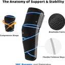 Dog Knee Brace for Back Leg Support, Hock Joint Compression Wrap ACL Brace for Hind Legs – Stabilizing Rear Leg Support for Senior & Overweight Dogs, Ideal for Medium & Large Breeds (M)