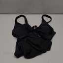 WDIRARA Women's Halter One Piece Monokini Cut Out Tie Front High Cut Swimwear, Large