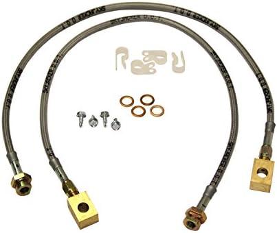 Skyjacker (FBL88) 4"- 6" Stainless Steel Brake Line - Pair,Black