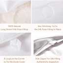 LilySilk All Season Silk Comforter/Duvet/Quilt, 100% Silk Floss Filling with 100% Cotton Cover King(104x92 Inch,Silk Weight:2.0kg)