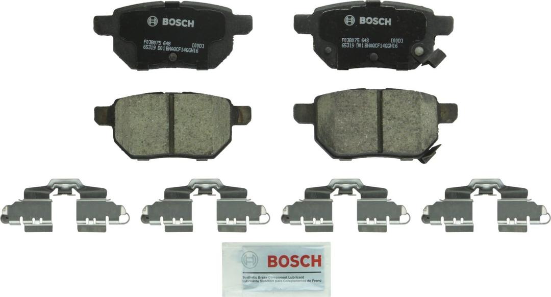BOSCH BC1354 QuietCast Premium Ceramic Disc Brake Pad Set - Compatible With Select Lexus CT200h; Pontiac Vibe; Scion iM, tC, xB; Toyota Corolla, Matrix, Prius, Prius Prime, Yaris; REAR