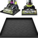 Vacuum Cleaner Silicone Mat -16'x15'x0.7''Upright Vacuum Mat for Wet/Dry Cleaner Compatible with Shark, Bissell, Eureka etc. Waterproof/slip-resistant, effectively protects floors from damage (Black)