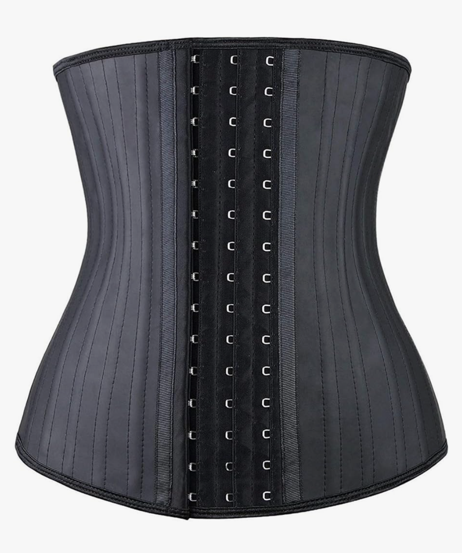 YIANNA Waist Trainer for Women Latex Underbust Waist Cincher Corset Sport Girdle Hourglass Body Shaper, XS