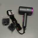 slopehill Professional Ionic Hair Dryer, Powerful 1800W Fast Drying Low Noise Blow Dryer with 2 Concentrator Nozzle 1 Diffuser Attachments for Home Salon Travel (Grey)