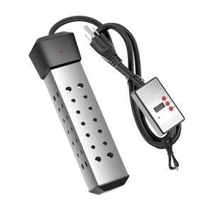 2000W Portable Immersion Water Heater with Build-in Thermostat & Delayed Start - Fast Heating for Buckets, Bathtubs, hot tub & Mini Pools hot tub - Stainless Steel Guard, Real-Time Temperature Display