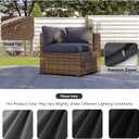 Aoxun 11pcs Patio Cushion Covers Replacement, Waterproof Outdoor Furniture Cushion Covers with Zipper and Non-Slip Bottom, Patio Sofa Couch 3 Sizes for Patio Sectional, Covers Only (Grey)