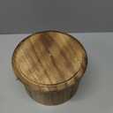 Coffee Filter Holder, Wooden Coffee Filter Storage with Lid, RoundCoffeeFilterContainer for Counter, Rustic Bar Accessories Holder Decor (Natural)