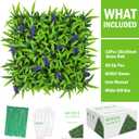 10x10Inch 12Pcs Grass Wall Panels, UV-Anti Boxwood Greenery Hedge, Odorless Artificial Fake Grass Backdrop Indoor Outdoor Privacy, Birthday Wedding Decor, 8.3 SQ FT, Lavender