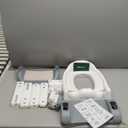 HBTower Potty Training Seat with Step Stool Ladder for Toddlers, Adjustable Kids Toilet Seat with Splash Guard, Anti-Slip Pads & Safety Handles, Comfortable Potty Chair for Boys & Girls (Grey)