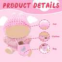 Dolls Clothes and Accessories Suitable for 5.91-6.7inch (15-17cm) Dolls,Dress up Your Doll with Cute and Fashionable Outfits (Pink)