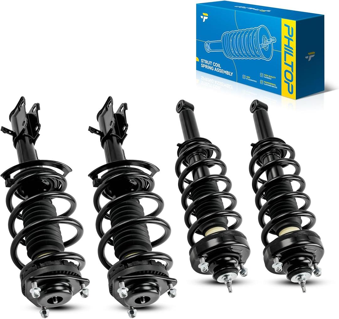 PHILTOP Front Rear Struts Set for 2011-2019 Journey 3.6L 172509/172510/172896 * 2 - Direct Replacement Shock Assembly