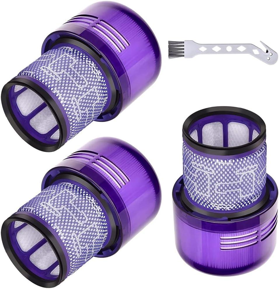 Vacuum Filters Replacement Parts Compatible with Dyson V11 Torque Drive V11 Animal V15 Detect Cordless Vacuum, Compare to Part 970013-02 (3 Pack)