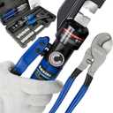 AMZCNC Hydraulic Crimping Tool and Cable Cutter Hydraulic Cable Lug Crimper 8 US TON 12 AWG to 00 (2/0) Electrical Terminal Cable Wire Tool Kit with 9 Die