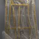 SULIANG Metal Easel Stand with Chain Support for Mirror,Iron Floor Easels for Display Wedding Sign,58 Inch Adjustable Arts & Crafts Easels(Gold)