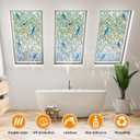 Window Privacy Film Stain Glass Window Film Rainbow Window Film Window clings Non-Adhesive Reusable Decorative for Room (Colorful Birds on Vines, 17.5 X 157.4 in)