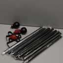 KAMANINA Black Curtain Rods for Windows 72 to 144 Inches (6-12ft), Long Heavy Duty Curtain Rods, 7/8 Inch Decorative Drapery Rod with Round Finials