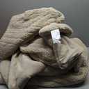 Gentle Soft Sherpa Fleece Blankets Queen Size for Bed - Thick and Warm, Soft Fuzzy Plush Queen Blanket for Winter, Linen, 90x90 Inches