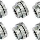 dracaena.io 6 Pack G1/4" Pass-Through Fittings Leak-Proof Brass Connector with Sealed O-Ring for PC Liquid Cooling Systems, Liquid Cooling Tube Fittings, Silver