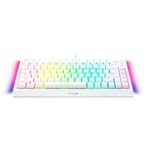 Razer BlackWidow V4 75% Mechanical Gaming Keyboard: Hot-swappable Design - Compact & Durable - Orange Tactile Switches - Chroma RGB - MF Roller & Media Keys - Comfortable Wrist Rest - White