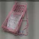 Pink 3-Tier Over Head Shower Caddy with Soap Holder & 6 Hooks - Hanging Shower Caddy for Bathroom Organizer (Style 1)