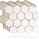 Diflart Peel and Stick Kitchen Backsplash Tiles Gold and White Hexagon PVC Wall Tile Faux Marble for Kitchen Bathroom Pack of 10 Sheets - Amazon.com
