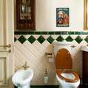 Vintage Bathroom Signs Decor Are You Pooping Bathroom Pictures Wall Decor Cat Metal Wall Art (12L" x 8W")