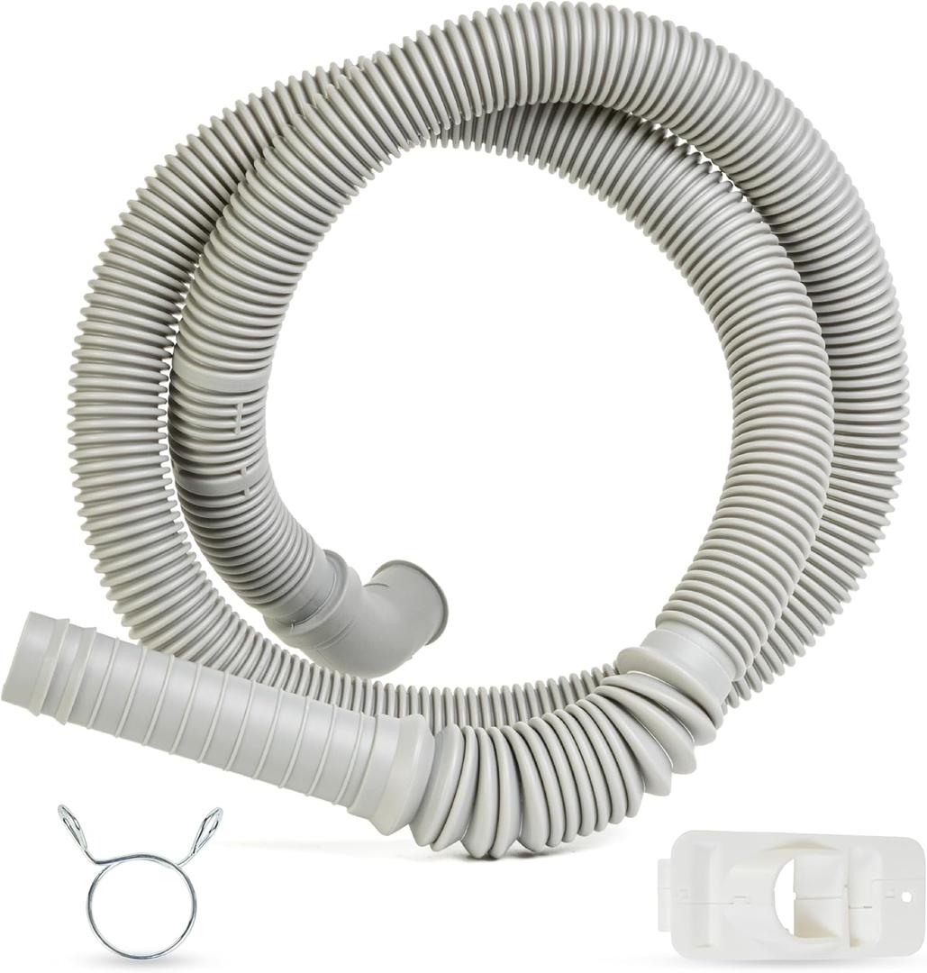 BlueStars AEM73732901 Washer Drain Hose - Compatible with LG Kenmore Washer - Replaces AEM74053001 AEM74073303 MEJ62685201 2702257 PS8749199 AP5783629 5215EA1001A AEM73653001 AEM73732903