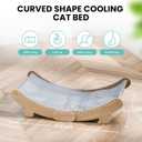 2 x Cat Cooling Mat, Cats Hammock with Water-Filled Mat, Waterproof Elevated Cat Beds with PVC Fabric, Curved Design, Pet Cooling mat for Cats, Summer Pet Bed for Indoor Use, Grey