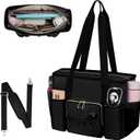 Nurse Bag, Work Bags with 15.6-inch Laptop Compartment, Teacher bag with Large Cup Holder, Nursing Tote Bag with Insulated Pocket for Nurses, Teachers, Students, and Professionals, Black