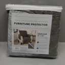 Reversible Chair Cover - Washable Slipcover Furniture Protector with Elastic Straps - Furniture Cover for Dogs, Kids, and Pets - Quilted & Stitched Detail (Chair, Sage Green / Light Gray)