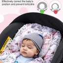 Infant Car Seat Insert with Extra Headrest, Adjustable Carseat Head Support for Preemie to Toddler, 2 in 1 Breathable Air Mesh Car Seat Insert for Newborn, Mink Dot Baby Car Seat Cushion for Stroller