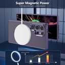 MATEPROX Magnetic Design for Samsung Galaxy S24 Ultra Case, Stylish Slim an-ti Yellow Translucent Matte Protective Cases with Screen Protector for S 24 Ultra 6.8'' 2024-Purple