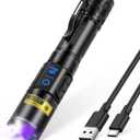 DARKBEAM UV Flashlight Blacklight 395nm Black Light, High Lumens LED Flashlights USB Rechargeable Super Bright for Camping, Powerful Woods Lamp Pet Urine, Uranium Glass Detector, Resin Curing