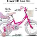 JOYSTAR Unicorn Kids Bike for Girls Ages 2-9 Years Old, 12 14 16 18 Inch Kids Bike with Training Wheels, Doll Seat, Streamers and Basket, Toddler Girl Bicycle, Multiple Colors