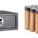 AmazonBasics Steel, Security Safe Lock Box, Black - 0.7-Cubic Feet & AA Performance Alkaline Batteries - Pack of 20