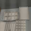 Velvet Jewelry Organizer for Drawer, Stackable Jewelry Storage Trays in Dresser, Small Drawer Inserts Display Case for Rings Stud Necklaces Accessories, Set of 4